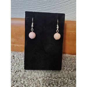 Small Pink Bead Earrings